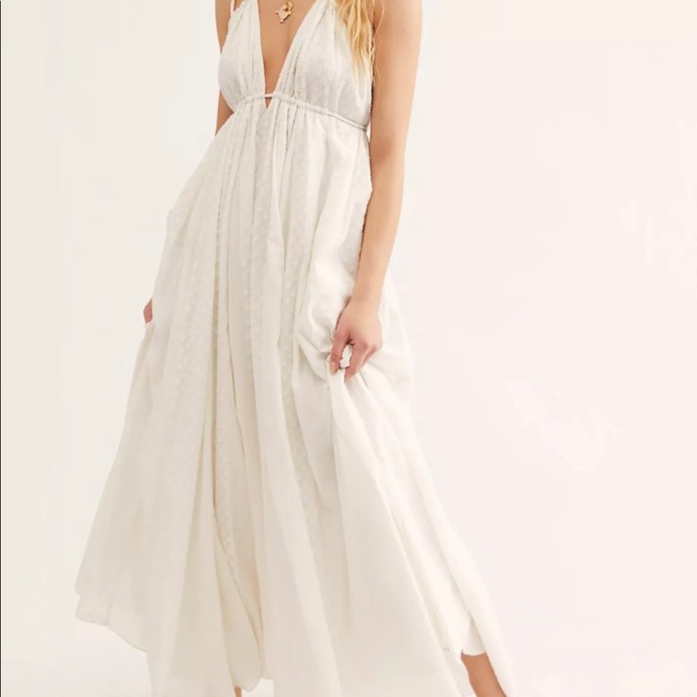 Free People Ivory Sayulita Maxi Dress